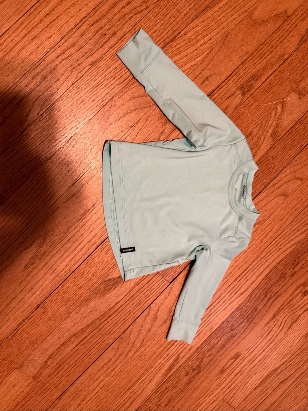 Patagonia Kids Long-Sleeve Tee in Mint Green